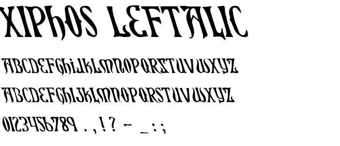 Xiphos Leftalic font