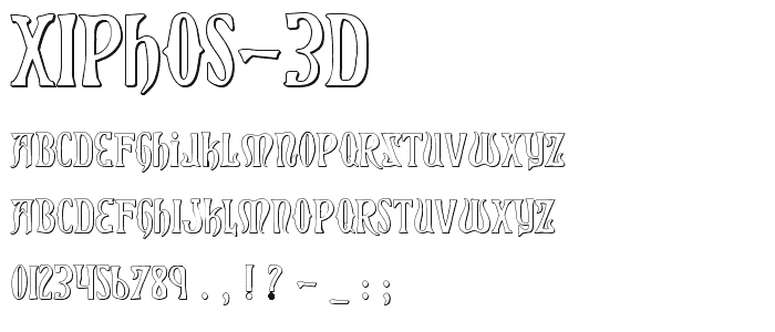 Xiphos 3D font