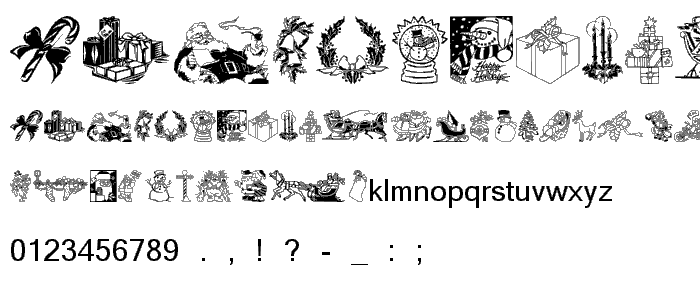 Xmas Clipart 2 font