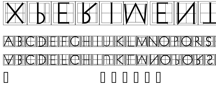 XperimentypoThree Squares font