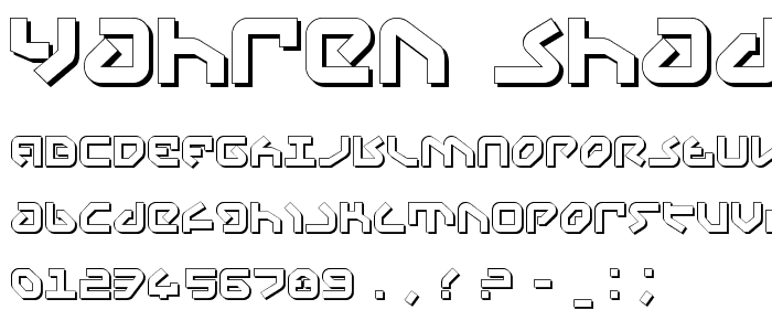 Yahren Shadow font