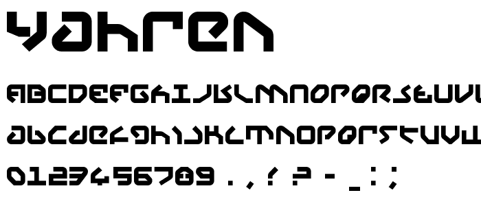 Yahren font