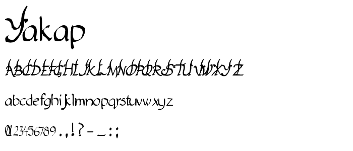 Yakap font