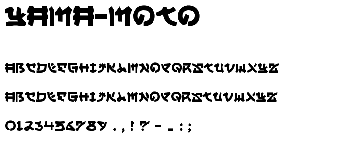 Yama Moto font