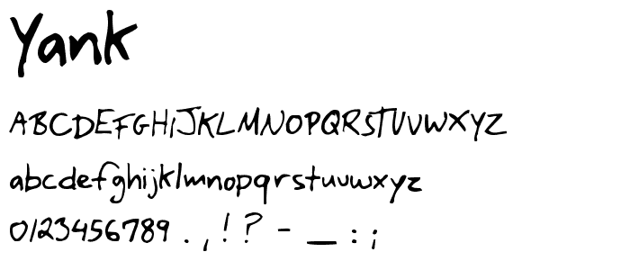 Yank font