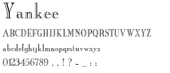 Yankee font