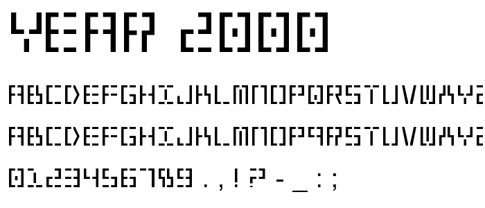 Year 2000 font