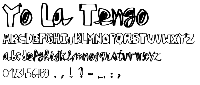 Yo La Tengo font