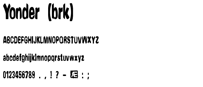 Yonder (BRK) font