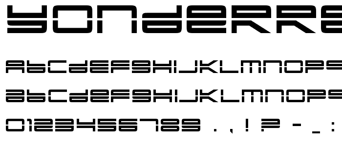 YonderRecoil Regular font