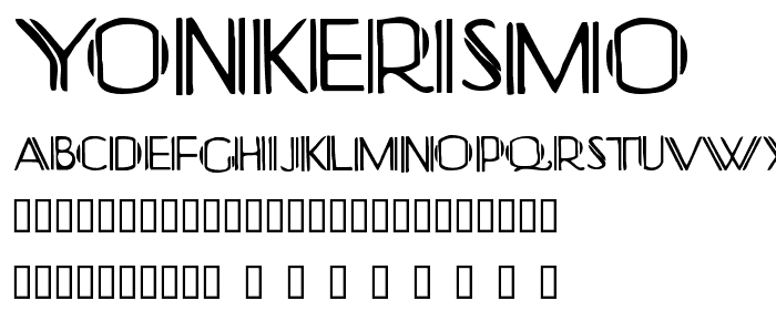 Yonkerismo font