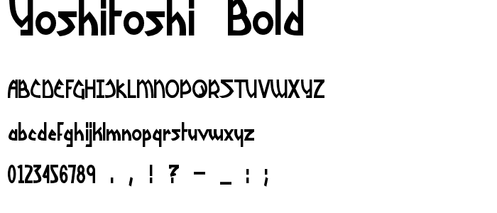 Yoshitoshi Bold font