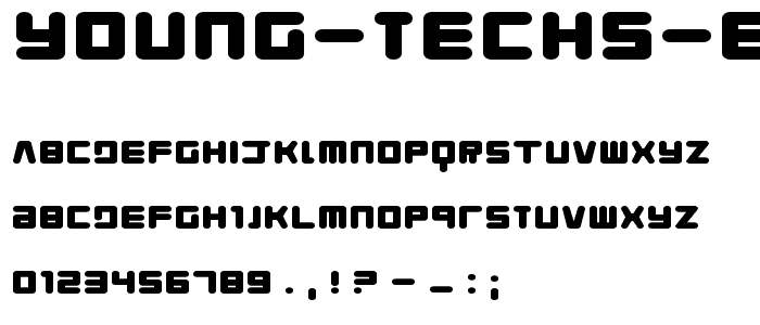 Young Techs Expanded font