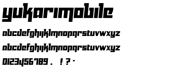 Yukarimobile font