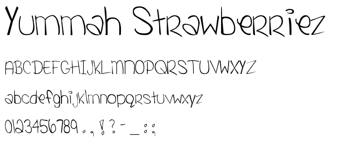 Yummah Strawberriez font