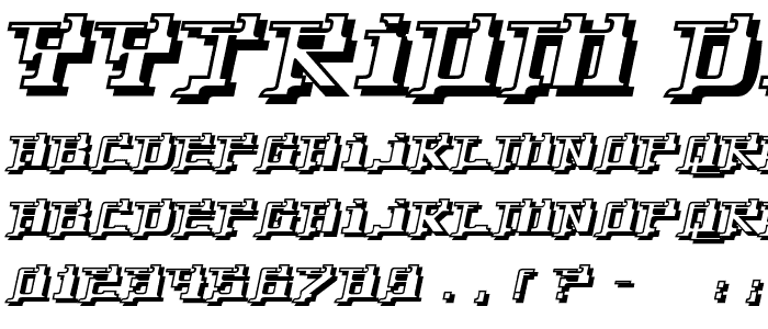 Yytrium Dioxide font