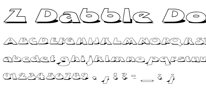 Z Dabble Down font