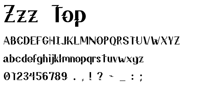 ZZZ Top font