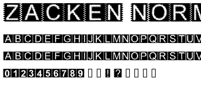 Zacken Normal font