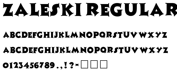 Zaleski Regular font