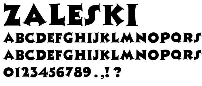 Zaleski font