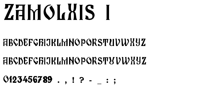 Zamolxis I font