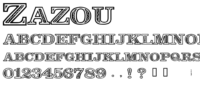 Zazou font