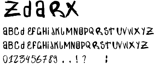 Zdarx font