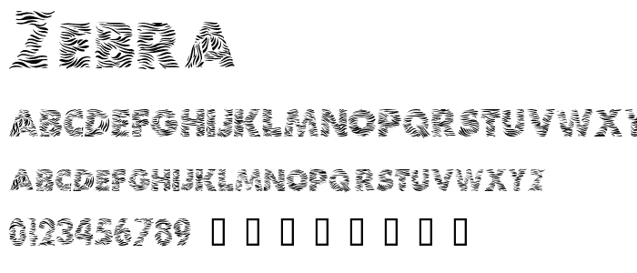 Zebra font