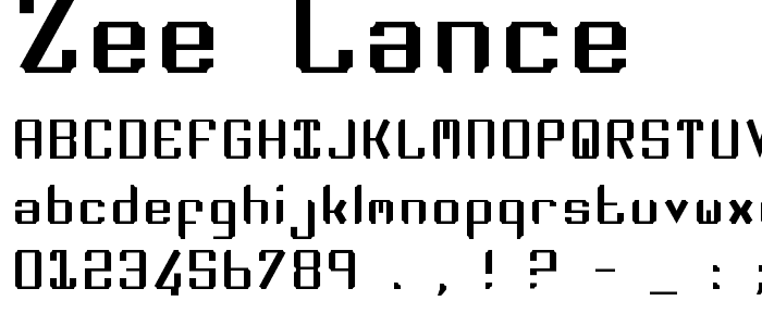 Zee Lance font