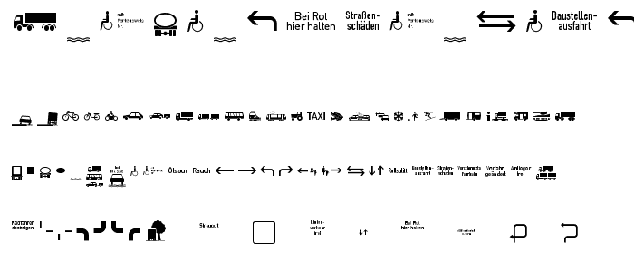 Zeichen Vierhundert font