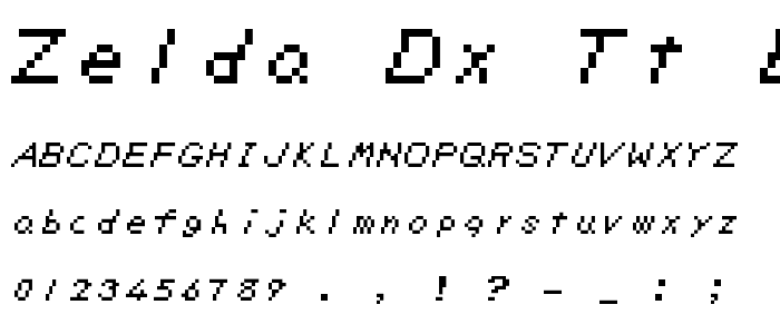 Zelda DX TT BRK font