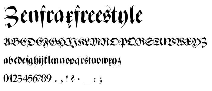 ZenFraxFreestyle font