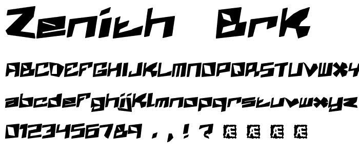 Zenith (BRK) font