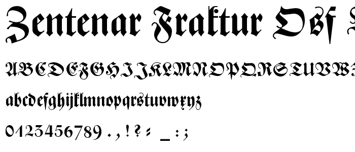 Zentenar Fraktur OsF Bold font