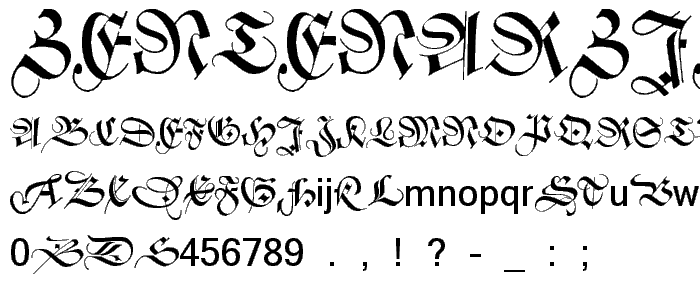 ZentenarZier font