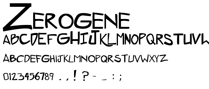 ZeroGene font