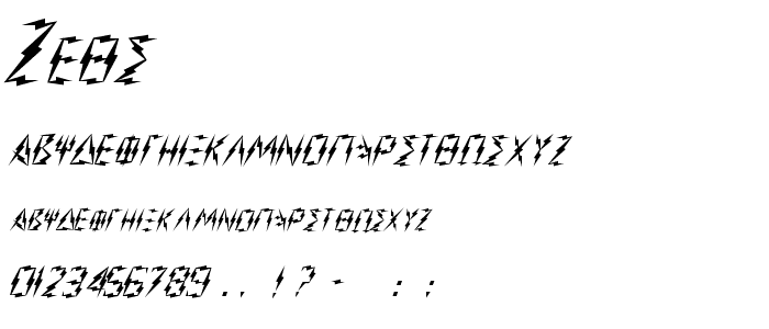 Zeus font