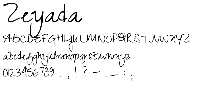 Zeyada font