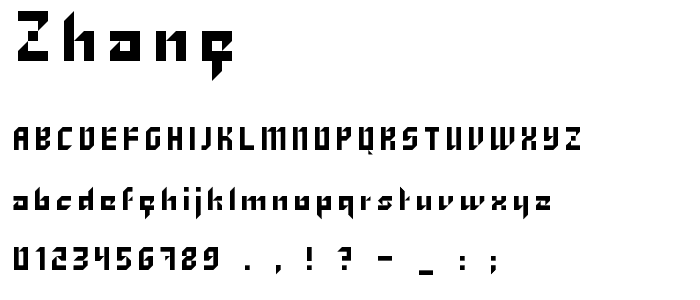 Zhang font