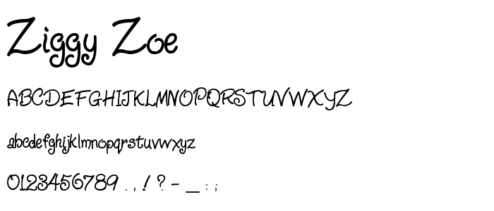 Ziggy Zoe font