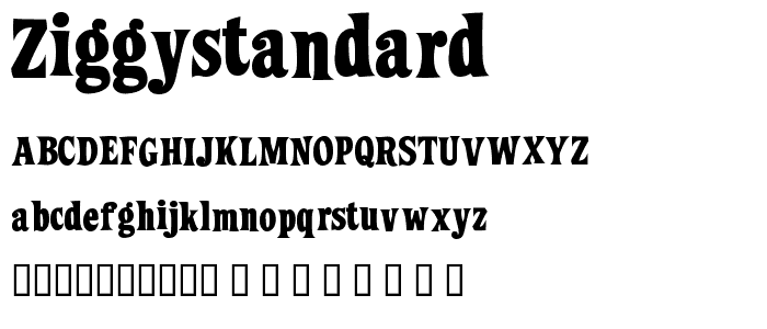 ZiggyStandard font