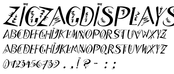 ZigzagDisplays font