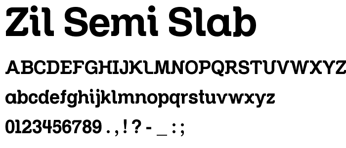 Zil Semi Slab font