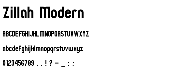 Zillah Modern font