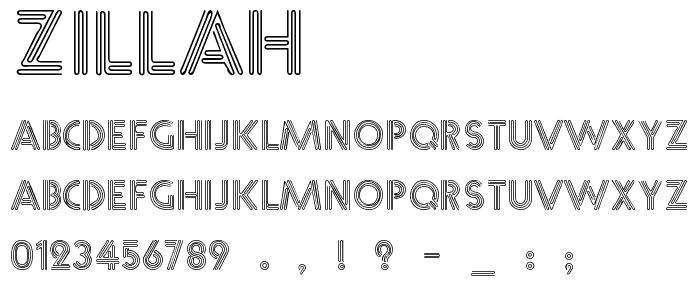 Zillah font