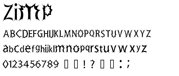 Zimp font