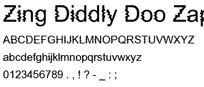 Zing Diddly Doo Zapped font