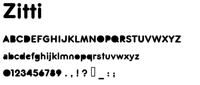 Zitti  font