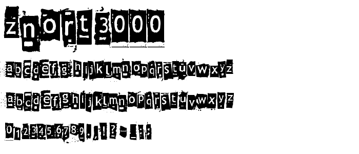 Znort3000 font